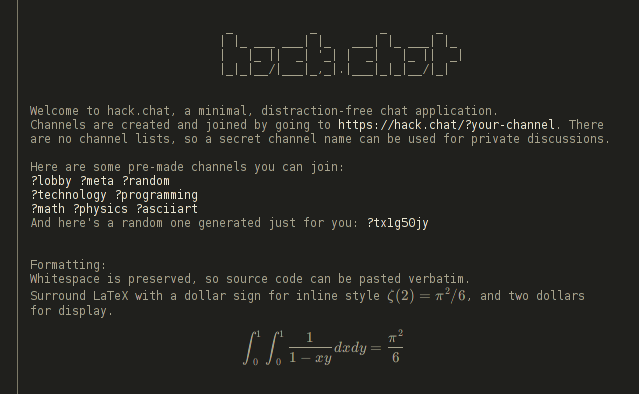 hack.chat screenshot