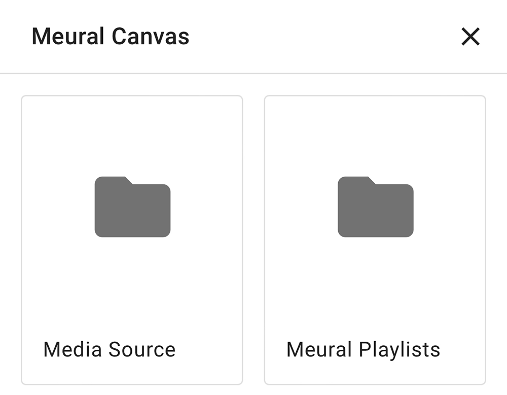 Media browser of Meural Canvas