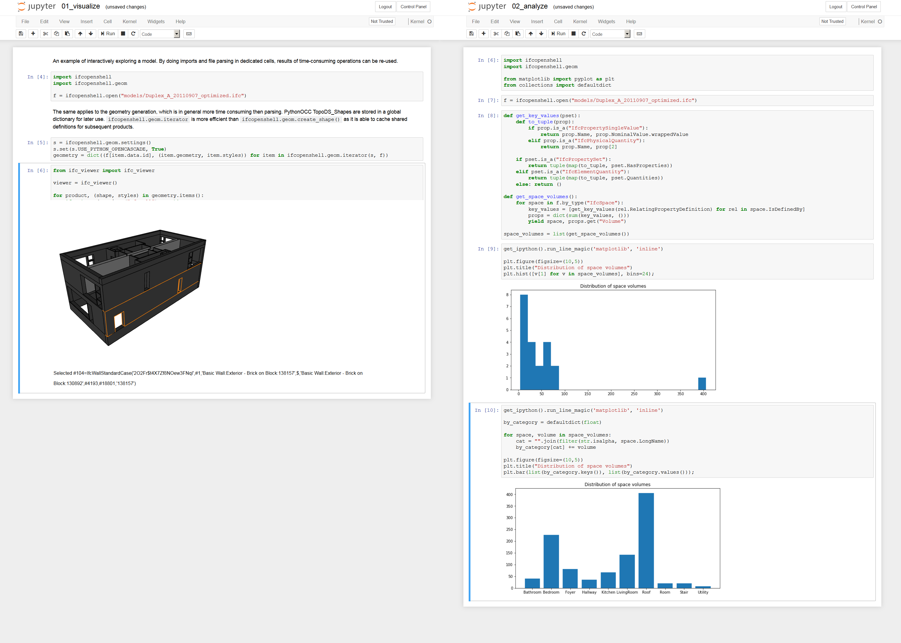 jupyterhub IfcOpenShell pythonOCC screen-shot