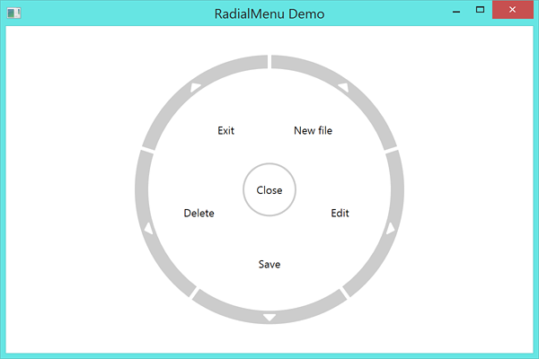 RadialMenu Example