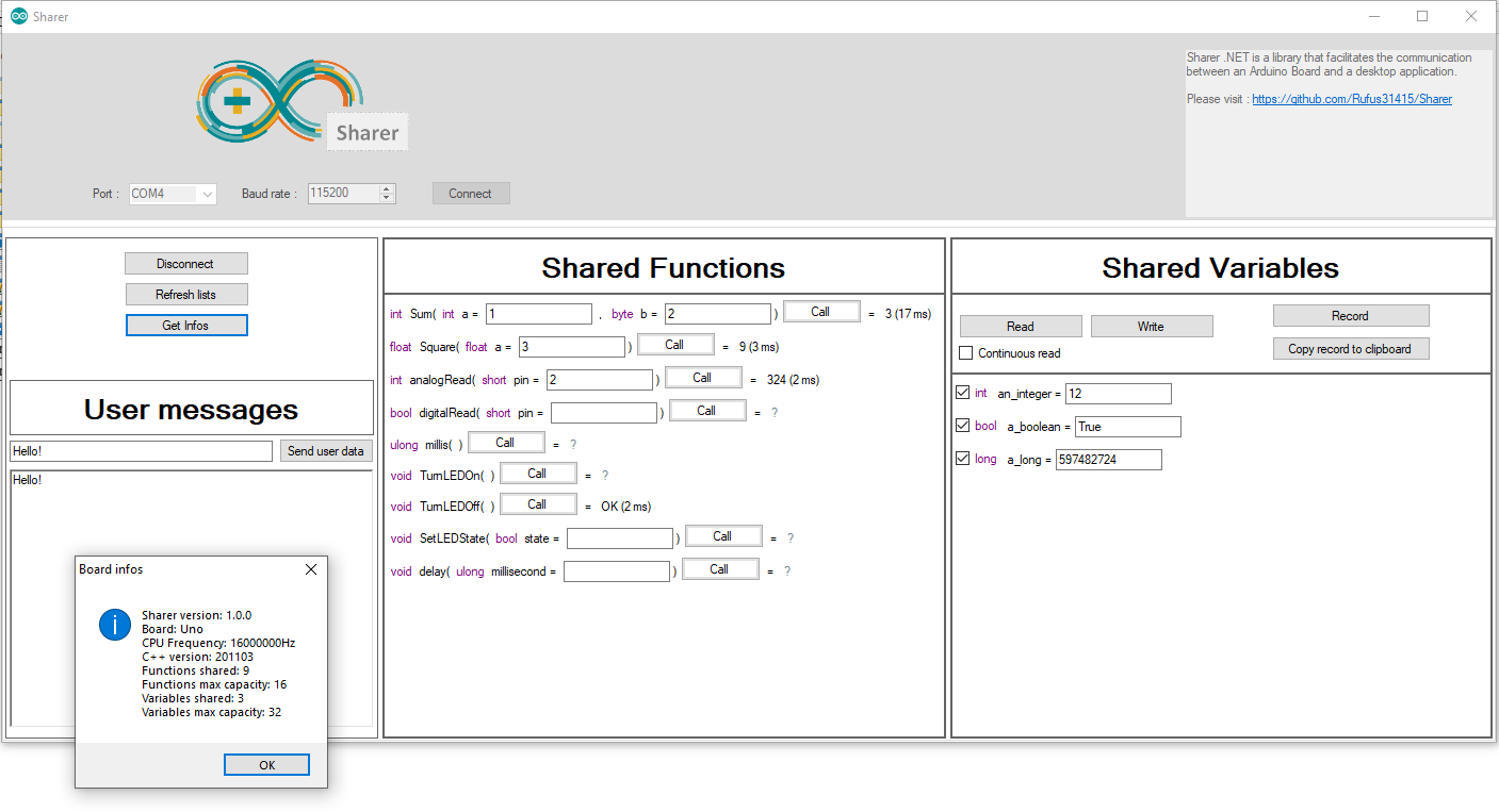 Winforms example