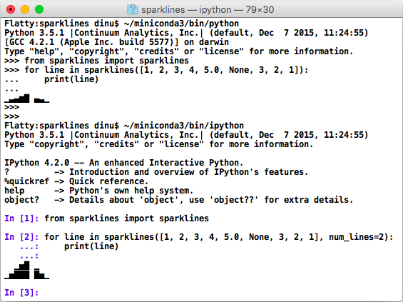 example interactive invocation