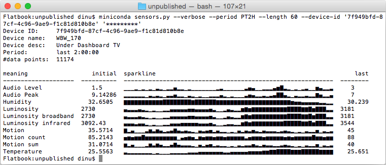 example usecase with sensor values