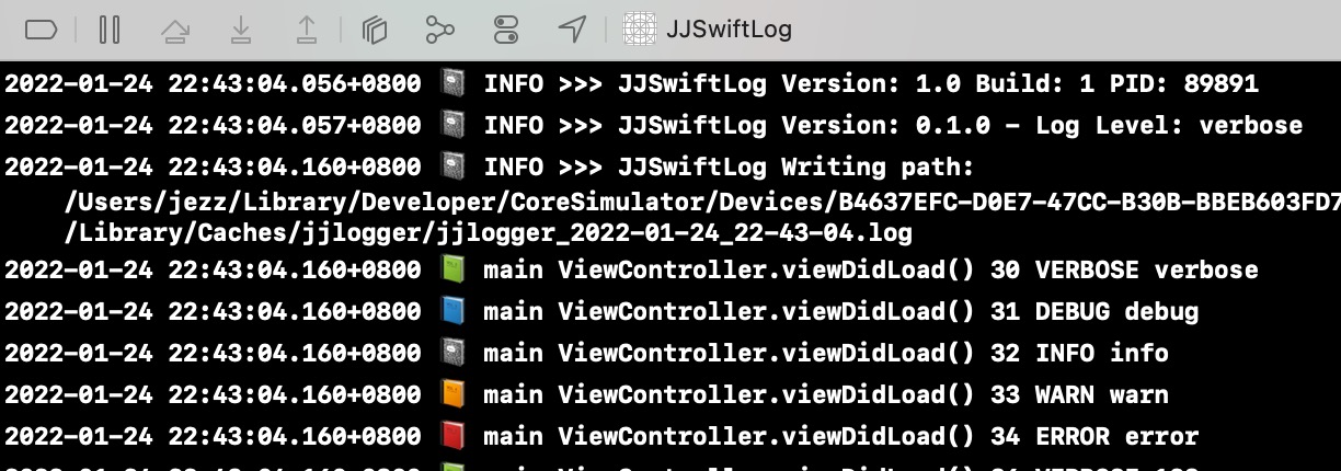 JJSwiftLog screenshot