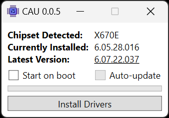 ChipsetAutoUpdater Screenshot