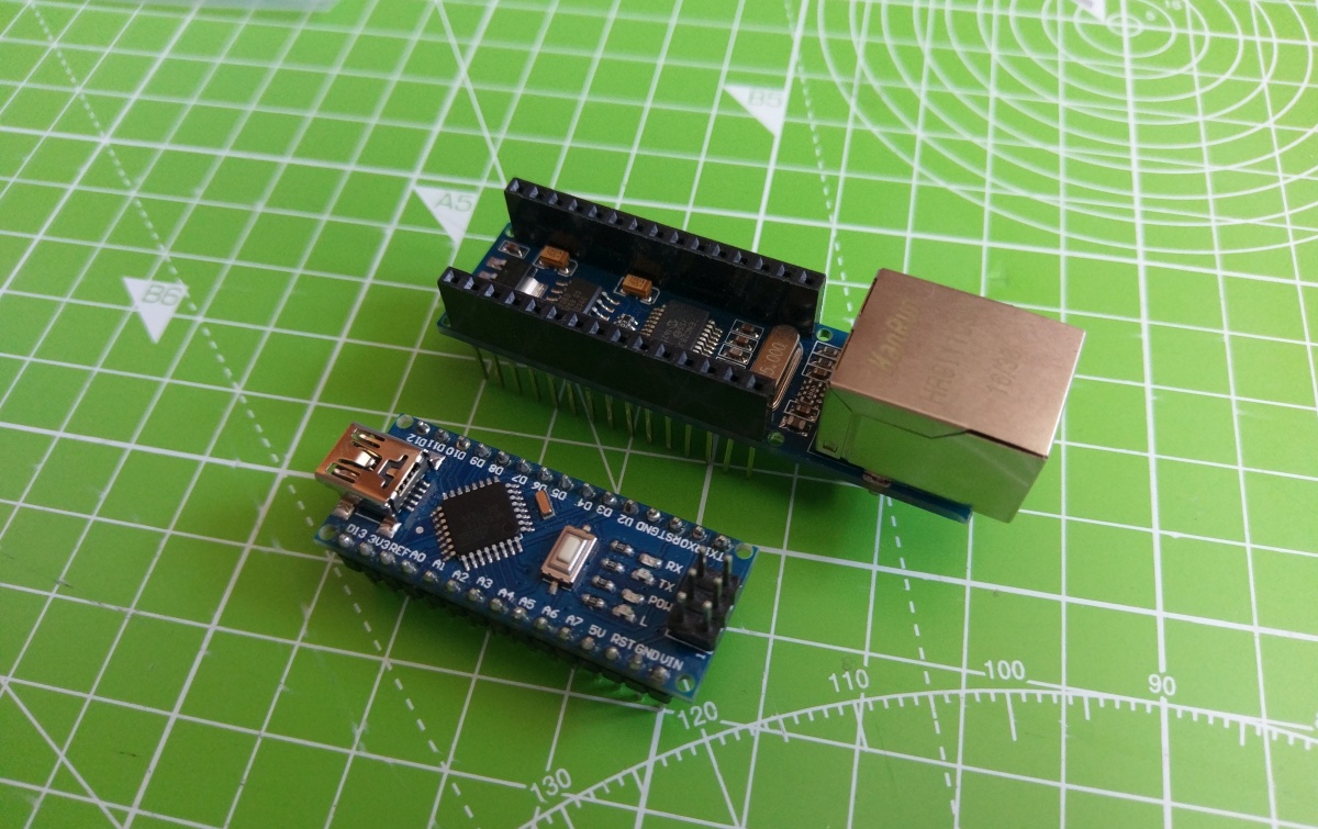 ENC28J60 ethernet shield and an Arduino nano