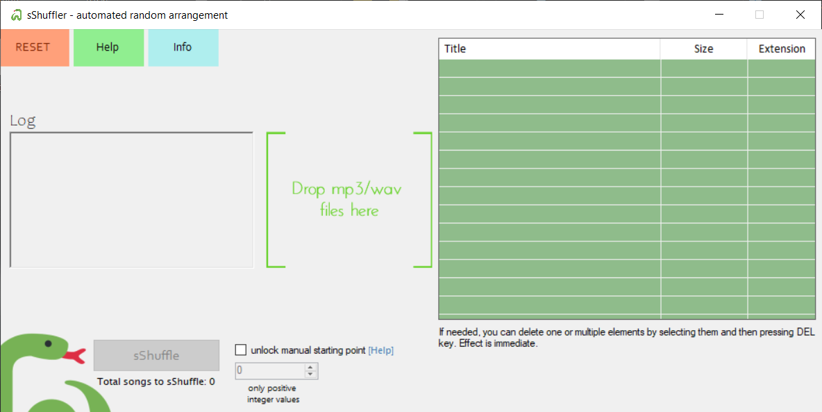 sShuffler interface